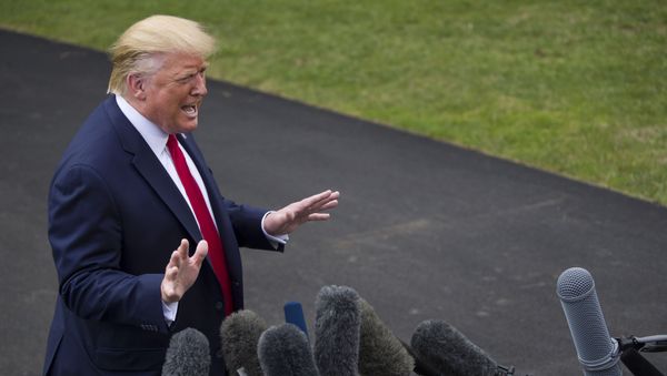 In this Monday, Sept. 9, 2019 file photo, President Donald Trump speaks with reporters before departing on Marine One from the South Lawn of the White House, in Washington. Afghanistan’s Taliban leaders agreed they wanted a deal with the United States, but some among them were in more of a hurry than others. Even before U.S. President Donald Trump cancelled a mysterious Camp David summit on Saturday, Sept. 7, 2019, the Taliban negotiators were at odds with the council of leaders, or shura, that rules the Islamic movement. - Sputnik International