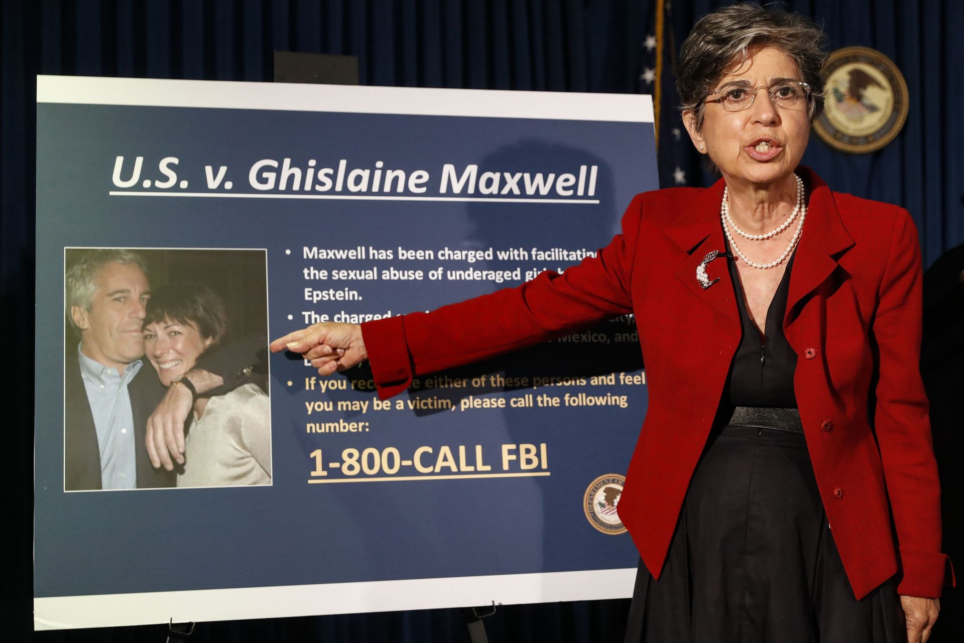 In this July 2, 2020 file photo, Audrey Strauss, Acting United States Attorney for the Southern District of New York, speaks during a news conference in New York, to announce charges against Ghislaine Maxwell for her alleged role in the sexual exploitation and abuse of multiple minor girls by Jeffrey Epstein In this July 2, 2020 file photo, Audrey Strauss, Acting United States Attorney for the Southern District of New York, speaks during a news conference in New York, to announce charges against Ghislaine Maxwell for her alleged role in the sexual exploitation and abuse of multiple minor girls by Jeffrey Epstein - Sputnik International, 1920, 01.04.2022