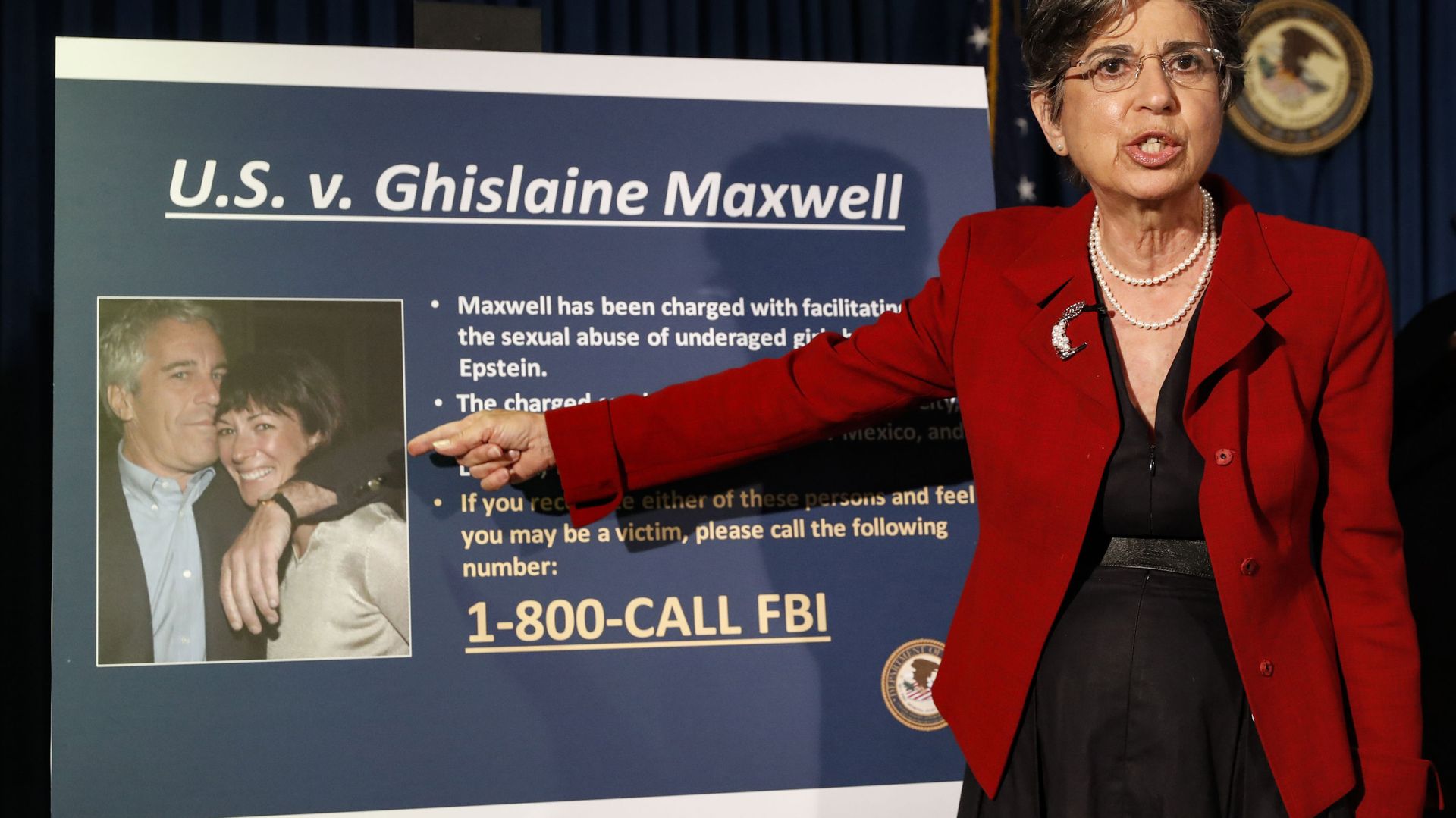 In this July 2, 2020 file photo, Audrey Strauss, Acting United States Attorney for the Southern District of New York, speaks during a news conference in New York, to announce charges against Ghislaine Maxwell for her alleged role in the sexual exploitation and abuse of multiple minor girls by Jeffrey Epstein In this July 2, 2020 file photo, Audrey Strauss, Acting United States Attorney for the Southern District of New York, speaks during a news conference in New York, to announce charges against Ghislaine Maxwell for her alleged role in the sexual exploitation and abuse of multiple minor girls by Jeffrey Epstein - Sputnik International, 1920, 24.04.2021