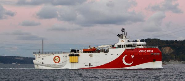  Turkish seismic research vessel Oruc Reis sails in the Bosphorus in Istanbul, Turkey, 12 November 2018.  - Sputnik International