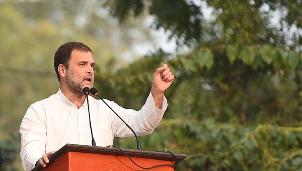 Indian Congress leader Rahul Gandhi addresses a public meeting in New Delhi on 4 February 2020. - Sputnik International