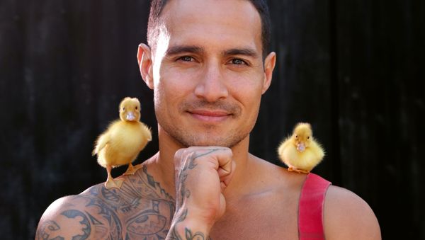 A photo of Lloyd, Baxter, & Bubba for the 2021 Australian Firefighters Calendar.  - Sputnik International