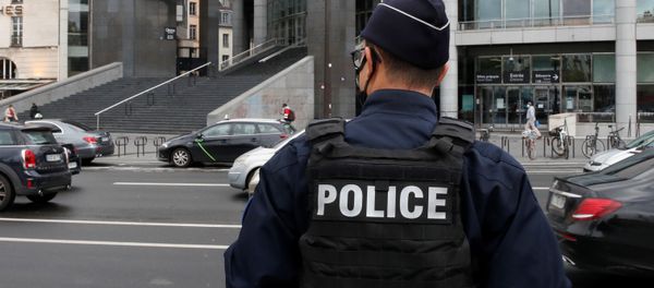 A French police stands near the Opera Bastille where a suspect in a stabbing attack near the former offices of the magazine Charlie Hebdo has been arrested in Paris, France September 25, 2020 A French police stands near the Opera Bastille where a suspect in a stabbing attack near the former offices of the magazine Charlie Hebdo has been arrested in Paris, France September 25, 2020 - Sputnik International