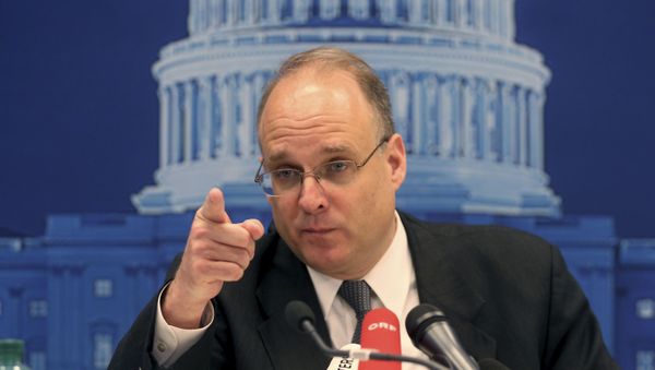Marshal Billingslea, U.S. President Donald Trump's special envoy for arms control on talks with Russia's Deputy Foreign Minister Sergei Ryabkov on nuclear arms control, informs the press in Vienna, Austria, Tuesday, June 23, 2020. - Sputnik International