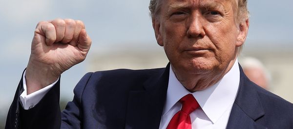 U.S. President Donald Trump arrives at Southwest Florida International Airport ahead of a campaign stop in Fort Myers, Florida, U.S., October 16, 2020. - Sputnik International