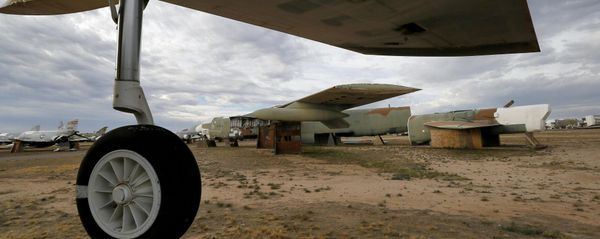 The 39th and final B-52G Stratofortress, tail number 58-0224, accountable under the New START Treaty (Strategic Arms Reduction Treaty) with Russia, is shown at the 309th Aerospace Maintenance and Regeneration Group boneyard Thursday, May 21, 2015 at Davis-Monthan Air Force Base in Tucson, Ariz. The United States cut the tails off 39 B-52G's in order to remove them from treaty accountability, as they still count as nuclear-capable delivery platforms with their tails attached. The tails are angled at 30 degrees so Russian satellites can view compliance. Tail number 58-0224, nicknamed Sweet Tracy, flew combat missions over North Vietnam in Operation Linebacker II, which began Dec. 18, 1972 and lasted 11 nights. This particular B-52G, 58-0224, targeted the Yen Vien Railroad Yards and the Hanoi Railroad Repair Yards. At the time, bomber was stationed in Guam. The 39th and final B-52G Stratofortress, tail number 58-0224, accountable under the New START Treaty (Strategic Arms Reduction Treaty) with Russia, is shown at the 309th Aerospace Maintenance and Regeneration Group boneyard Thursday, May 21, 2015 at Davis-Monthan Air Force Base in Tucson, Ariz. The United States cut the tails off 39 B-52G's in order to remove them from treaty accountability, as they still count as nuclear-capable delivery platforms with their tails attached. The tails are angled at 30 degrees so Russian satellites can view compliance. Tail number 58-0224, nicknamed Sweet Tracy, flew combat missions over North Vietnam in Operation Linebacker II, which began Dec. 18, 1972 and lasted 11 nights. This particular B-52G, 58-0224, targeted the Yen Vien Railroad Yards and the Hanoi Railroad Repair Yards. At the time, bomber was stationed in Guam. - Sputnik International