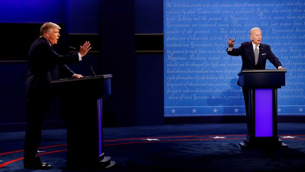 FILE PHOTO: FILE PHOTO: U.S. President Donald Trump and Democratic presidential nominee Joe Biden participate in their first 2020 presidential campaign debate in Cleveland - Sputnik International