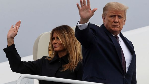 FILE PHOTO - US President Donald Trump and first lady Melania Trump board Air Force One after attending the 19th annual 11 September observance at the Flight 93 National Memorial as they depart John Murtha Johnstown-Cambria County Airport in Johnstown, Pennsylvania - Sputnik International