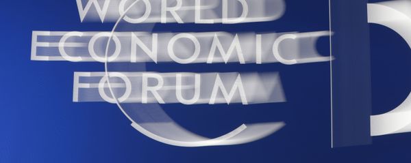 The World Economic Forum logo is seen in Davos, Switzerland, Tuesday, Jan. 21, 2020. The 50th annual meeting of the forum will take place in Davos from Jan. 21 until Jan. 24, 2020. - Sputnik International