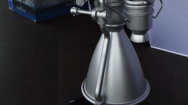 Model of the Prometheus cryogenic rocket engine at the Paris Air Show 2019 in France - Sputnik International
