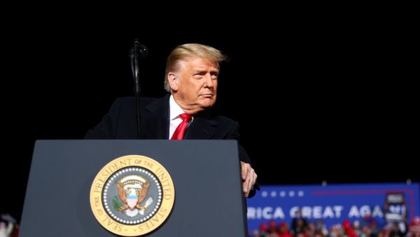 US President Donald Trump holds a campaign rally at Erie International Airport in Erie, Pennsylvania, US, October 20, 2020 - Sputnik International