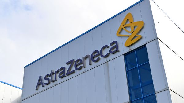 (FILES) File photo taken on July 21, 2020 of the offices of British-Swedish multinational pharmaceutical and biopharmaceutical company AstraZeneca PLC in Macclesfield, Cheshire, UK - Sputnik International