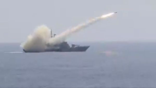 AShM launched by Indian Navy Missile Corvette INS Prabal, homes on with deadly accuracy at max range, sinking target ship - Sputnik International