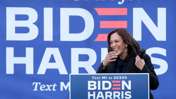 U.S. Democratic vice presidential nominee Kamala Harris campaigns in Troy, Michigan, U.S., October 25, 2020. - Sputnik International