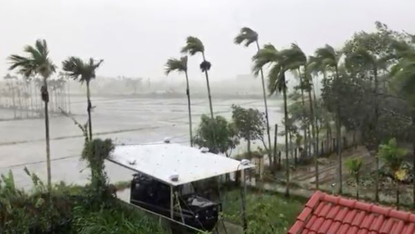 General view as Typhoon Molave sweeps through Hoi An, Vietnam October 28, 2020 in this still image taken from social media video - Sputnik International