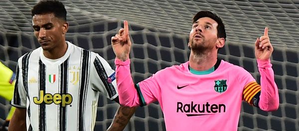 Soccer Football - Champions League - Group G - Juventus v FC Barcelona - Allianz Stadium, Turin, Italy - 28 October 2020, Barcelona's Lionel Messi celebrates scoring the team's second goal. Soccer Football - Champions League - Group G - Juventus v FC Barcelona - Allianz Stadium, Turin, Italy - 28 October 2020, Barcelona's Lionel Messi celebrates scoring the team's second goal. - Sputnik International