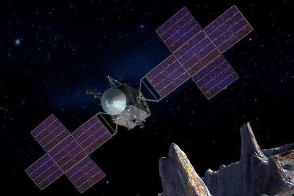Artist's concept of the Psyche spacecraft, which will conduct a direct exploration of an asteroid thought to be a stripped planetary core. Artist's concept of the Psyche spacecraft, which will conduct a direct exploration of an asteroid thought to be a stripped planetary core. - Sputnik International