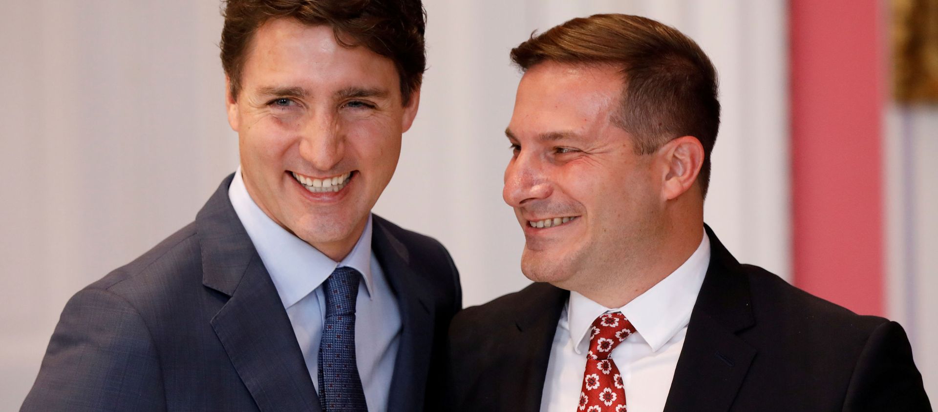 Marco Mendicino poses with Canada's Prime Minister Justin Trudeau after being sworn-in as Minister of Immigration, Refugees and Citizenship during the presentation of Trudeau's new cabinet, at Rideau Hall in Ottawa, Ontario, Canada November 20, 2019. Marco Mendicino poses with Canada's Prime Minister Justin Trudeau after being sworn-in as Minister of Immigration, Refugees and Citizenship during the presentation of Trudeau's new cabinet, at Rideau Hall in Ottawa, Ontario, Canada November 20, 2019. - Sputnik International, 1920, 30.10.2020