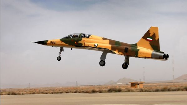 A handout picture released by Iran's Defence Ministry on August 21, 2018, shows the  Kowsar domestic fighter jet, a fourth-generation fighter, with advanced avionics and multi-purpose radar, which the local Tasnim news agency said was 100-percent indigenously made. - Iran unveiled its first domestic fighter jet at a defence show in the capital Tehran today. - Sputnik International