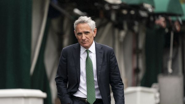 White House coronavirus adviser Dr. Scott Atlas departs after a television interview at the White House, Monday, Oct. 12, 2020, in Washington - Sputnik International
