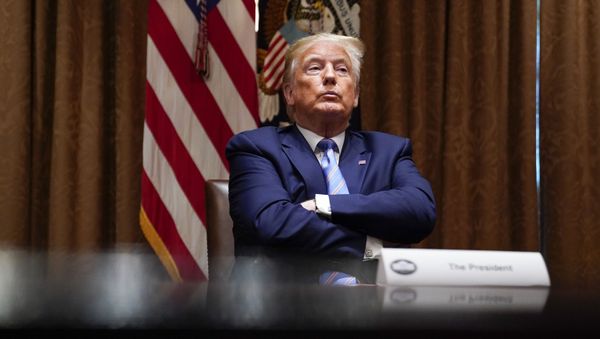 President Donald Trump listens during a roundtable about America's seniors, in the Cabinet Room of the White House, Monday, June 15, 2020, in Washington - Sputnik International