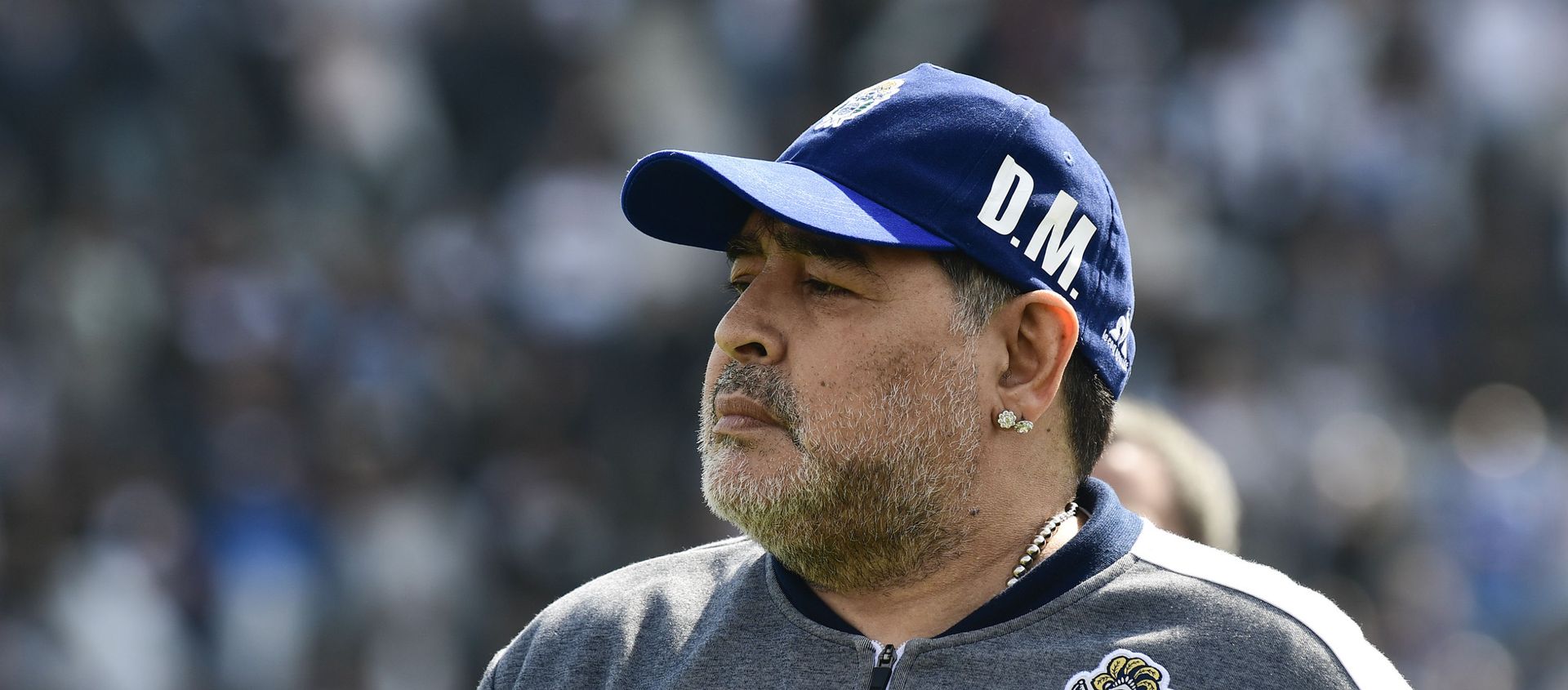 Diego Maradona, head coach of the Gimnasia y Esgrima La Plata, looks on prior to a local tournament soccer match against Racing Club at Juan Carmelo Zerillo stadium in La Plata, Argentina, Sunday, Sept. 15, 2019 - Sputnik International, 1920, 03.02.2021