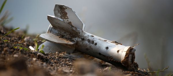 A view shows a fragment of an artillery shell at the fighting positions of ethnic Armenian soldiers on the front line during a military conflict against Azerbaijan's armed forces in the breakaway region of Nagorno-Karabakh, October 20, 2020 A view shows a fragment of an artillery shell at the fighting positions of ethnic Armenian soldiers on the front line during a military conflict against Azerbaijan's armed forces in the breakaway region of Nagorno-Karabakh, October 20, 2020 - Sputnik International