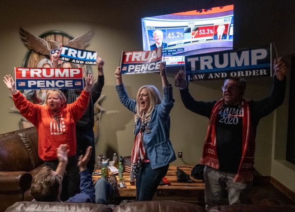 Supporters of the US President celebrate as they watch Ohio being called for Donald Trump at a Republican watch party at Huron Valley Guns in New Hudson, Michigan, 3 November 2020. Supporters of the US President celebrate as they watch Ohio being called for Donald Trump at a Republican watch party at Huron Valley Guns in New Hudson, Michigan, 3 November 2020. - Sputnik International