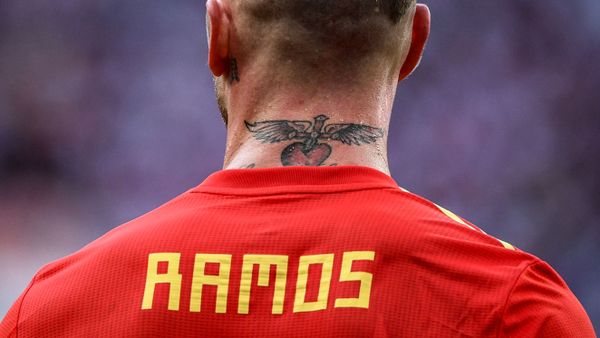 Spain's Sergio Ramos rests during the World Cup Round of 16 football matches between Spain and Russia at the Luzhniki stadium in Moscow, Russia, 1 July 2018. Spain's Sergio Ramos rests during the World Cup Round of 16 football matches between Spain and Russia at the Luzhniki stadium in Moscow, Russia, 1 July 2018. - Sputnik International