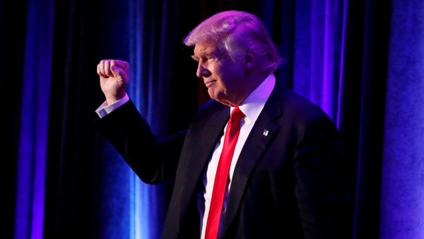 Republican presidential nominee Donald Trump arrives for his election night rally at the New York Hilton Midtown in Manhattan Republican presidential nominee Donald Trump arrives for his election night rally at the New York Hilton Midtown in Manhattan - Sputnik International