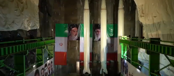 Iran's rail-based missile launch system. Screengrab of video. Iran's rail-based missile launch system. Screengrab of video. - Sputnik International