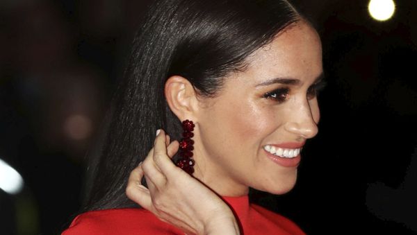 Britain's Meghan, Duchess of Sussex arrives with Prince Harry at the Royal Albert Hall in London, Saturday March 7, 2020, to attend the Mountbatten Festival of Music - Sputnik International