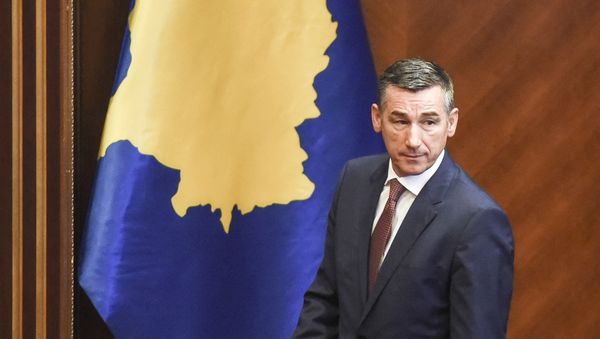 Democratic Party of Kosovo (PDK) leader Kadri Veseli arrives for a session of Kosovo's parliament on September 7, 2017 in Pristina - Sputnik International