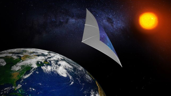 An artistic representation showcases the capture of solar energy in space that is precisely beamed it to where it is needed through the Space Solar Power Incremental Demonstrations and Research (SSPIDR) Project. - Sputnik International