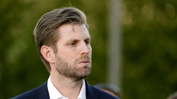 Eric Trump, son of President Donald Trump, listens to Rudy Giuliani, a lawyer for President Trump, speak during a news conference on legal challenges to vote counting in Pennsylvania, Wednesday, Nov. 4, 2020, in Philadelphia. - Sputnik International