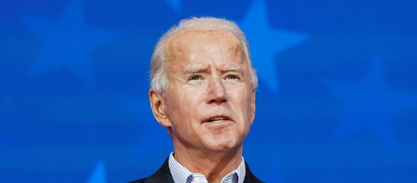 Democratic U.S. presidential nominee Joe Biden makes a statement on the 2020 U.S. presidential election results during a brief appearance before reporters in Wilmington, Delaware, U.S., November 5, 2020. - Sputnik International
