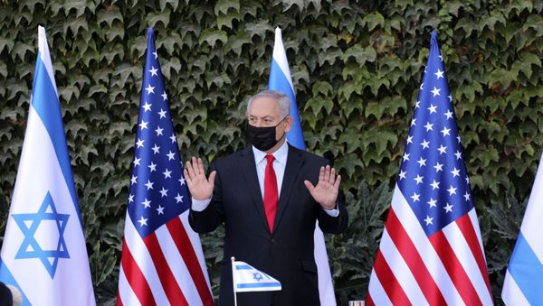 Israeli Prime Minister Benjamin Netanyahu attends a ceremony to sign amendments to a series of scientific cooperation agreements with U.S. Ambassador to Israel David Friedman, at Ariel University, in the West Bank settlement of Ariel, Wednesday, Oct. 28, 2020. Israeli Prime Minister Benjamin Netanyahu attends a ceremony to sign amendments to a series of scientific cooperation agreements with U.S. Ambassador to Israel David Friedman, at Ariel University, in the West Bank settlement of Ariel, Wednesday, Oct. 28, 2020. - Sputnik International