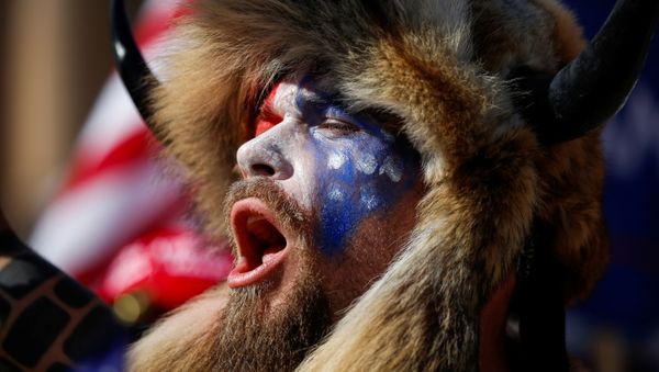A supporter of US President Donald Trump attends a “Stop the Steal” protest after the 2020 US presidential election was called by the media for Democratic candidate Joe Biden, in front of the Arizona State Capitol in Phoenix, Arizona, US, November 7, 2020. - Sputnik International