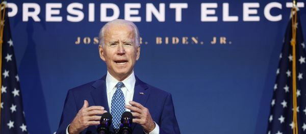 U.S. President-elect Joe Biden speaks to reporters about efforts to confront the coronavirus disease (COVID-19) pandemic after meeting with members of his Transition COVID-19 Advisory Board in Wilmington, Delaware, U.S., November 9, 2020. REUTERS/Jonathan Ernst U.S. President-elect Joe Biden speaks to reporters about efforts to confront the coronavirus disease (COVID-19) pandemic after meeting with members of his Transition COVID-19 Advisory Board in Wilmington, Delaware, U.S., November 9, 2020. REUTERS/Jonathan Ernst - Sputnik International