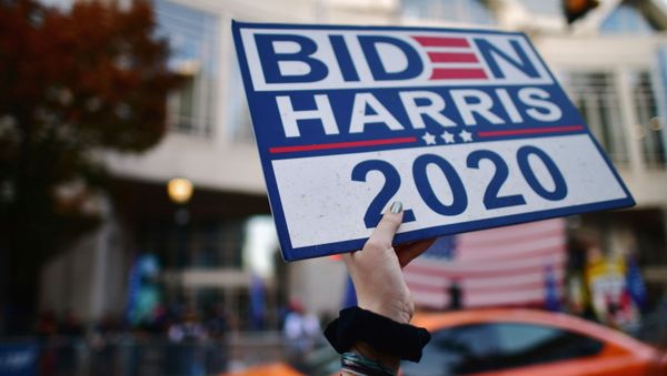 Supporters of President-elect Joe Biden shout across the street towards supporters of U.S. President Donald Trump, the day after a presidential election victory was called for Biden, in Philadelphia, Pennsylvania, U.S. November 8, 2020. REUTERS/Mark Makela Supporters of President-elect Joe Biden shout across the street towards supporters of U.S. President Donald Trump, the day after a presidential election victory was called for Biden, in Philadelphia, Pennsylvania, U.S. November 8, 2020. REUTERS/Mark Makela - Sputnik International