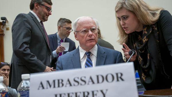 Amb. James Jeffrey, the State Department special representative for Syria engagement and special envoy to the Global Coalition to Defeat ISIS, prepares to testify as the House Foreign Affairs Committee on Capitol Hill in Washington, Wednesday, Oct. 23, 2019. Amb. James Jeffrey, the State Department special representative for Syria engagement and special envoy to the Global Coalition to Defeat ISIS, prepares to testify as the House Foreign Affairs Committee on Capitol Hill in Washington, Wednesday, Oct. 23, 2019. - Sputnik International