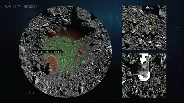 Video: NASA Wraps Sampling on Bennu as Research Suggests Asteroid is Hollow, Destroying Itself Video: NASA Wraps Sampling on Bennu as Research Suggests Asteroid is Hollow, Destroying Itself - Sputnik International