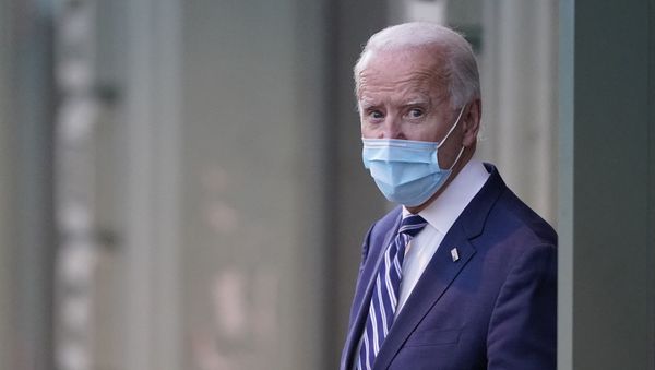 Joe Biden leaves The Queen theater, Tuesday, Nov. 10, 2020, in Wilmington, Del Joe Biden leaves The Queen theater, Tuesday, Nov. 10, 2020, in Wilmington, Del - Sputnik International