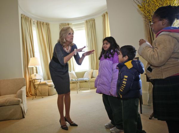 Jill Biden, wife of vice-president Joe Biden opens their new home at the US Naval Observatory, to elementary school children from across the DC area, Wednesday, 21 January 2009, in Washington. Jill Biden, wife of vice-president Joe Biden opens their new home at the US Naval Observatory, to elementary school children from across the DC area, Wednesday, 21 January 2009, in Washington. - Sputnik International