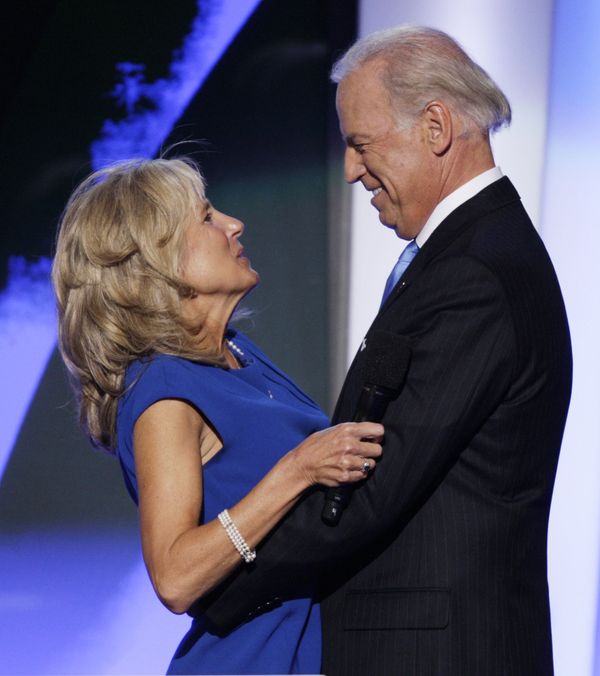 Democrat vice-presidential nominee Delaware senator Joe Biden is hugged by wife, Jill, after speaking at the Democrat National Convention in Denver, Colorado, Wednesday, 27 August 2008. Democrat vice-presidential nominee Delaware senator Joe Biden is hugged by wife, Jill, after speaking at the Democrat National Convention in Denver, Colorado, Wednesday, 27 August 2008. - Sputnik International