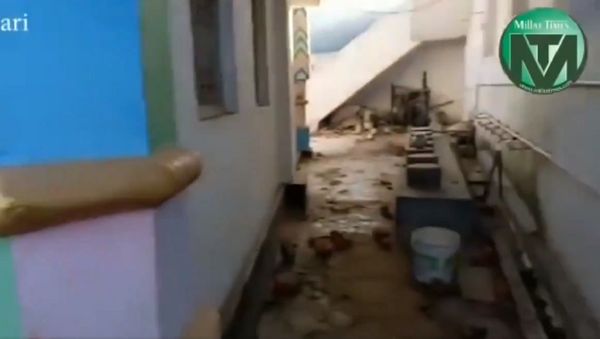 A Mosque was attacked during the victory procession of a BJP leader; the mob entered the mosque and shouted Jai Sri Ram, pelting people with stones and vandalising the building. - Sputnik International