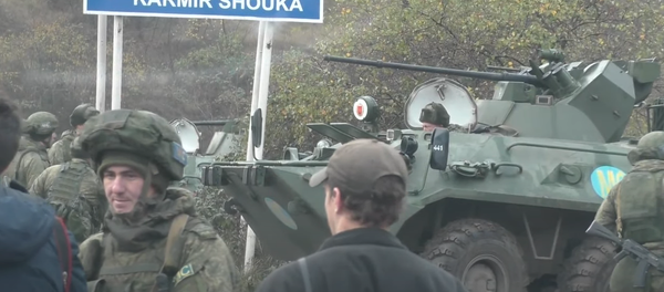 Screengrab of video obtained by Sputnik of Russian peacekeepers in Nagorno-Karabakh. Screengrab of video obtained by Sputnik of Russian peacekeepers in Nagorno-Karabakh. - Sputnik International