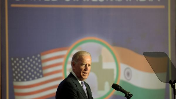 US Vice President Joe Biden addresses a gathering of Indian businessmen at the Bombay Stock Exchange (BSE) in Mumbai on July 24, 2013.  - Sputnik International