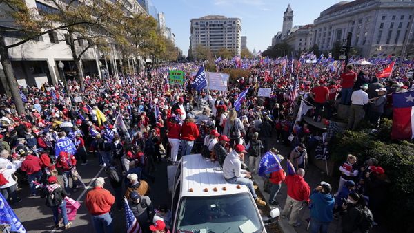 Supporters of President Donald Trump rally at Freedom Plaza on Saturday, Nov. 14, 2020, in Washington. Supporters of President Donald Trump rally at Freedom Plaza on Saturday, Nov. 14, 2020, in Washington. - Sputnik International