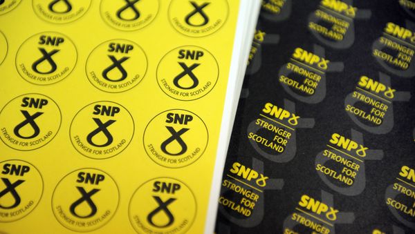 Memorabilia is on sale at a stand at the Scottish National Party (SNP) Conference in Glasgow, Scotland on October 15, 2016 Memorabilia is on sale at a stand at the Scottish National Party (SNP) Conference in Glasgow, Scotland on October 15, 2016 - Sputnik International